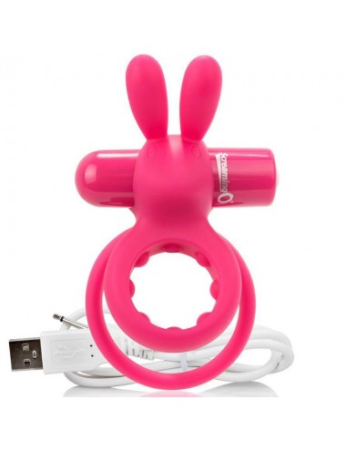 ANNEAU VIBRANT RECHARGEABLE SCREAMING O AVEC LAPIN - O HARE- ROSE