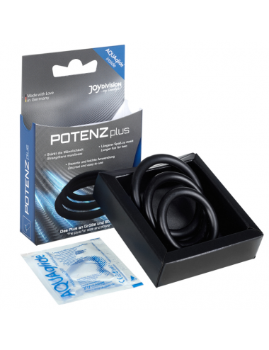 POTENZ PLUS LOT DE 3 ANNEAUX NOIR - S