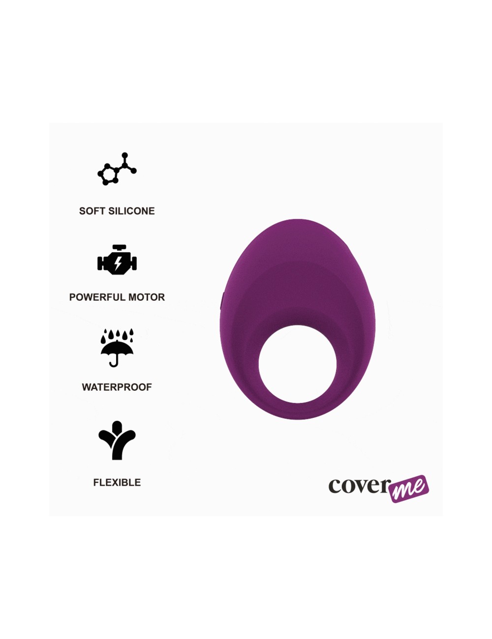 COVERME DYLAN COCK RING RECHAGEABLE 10 SPEED WATERPROOF