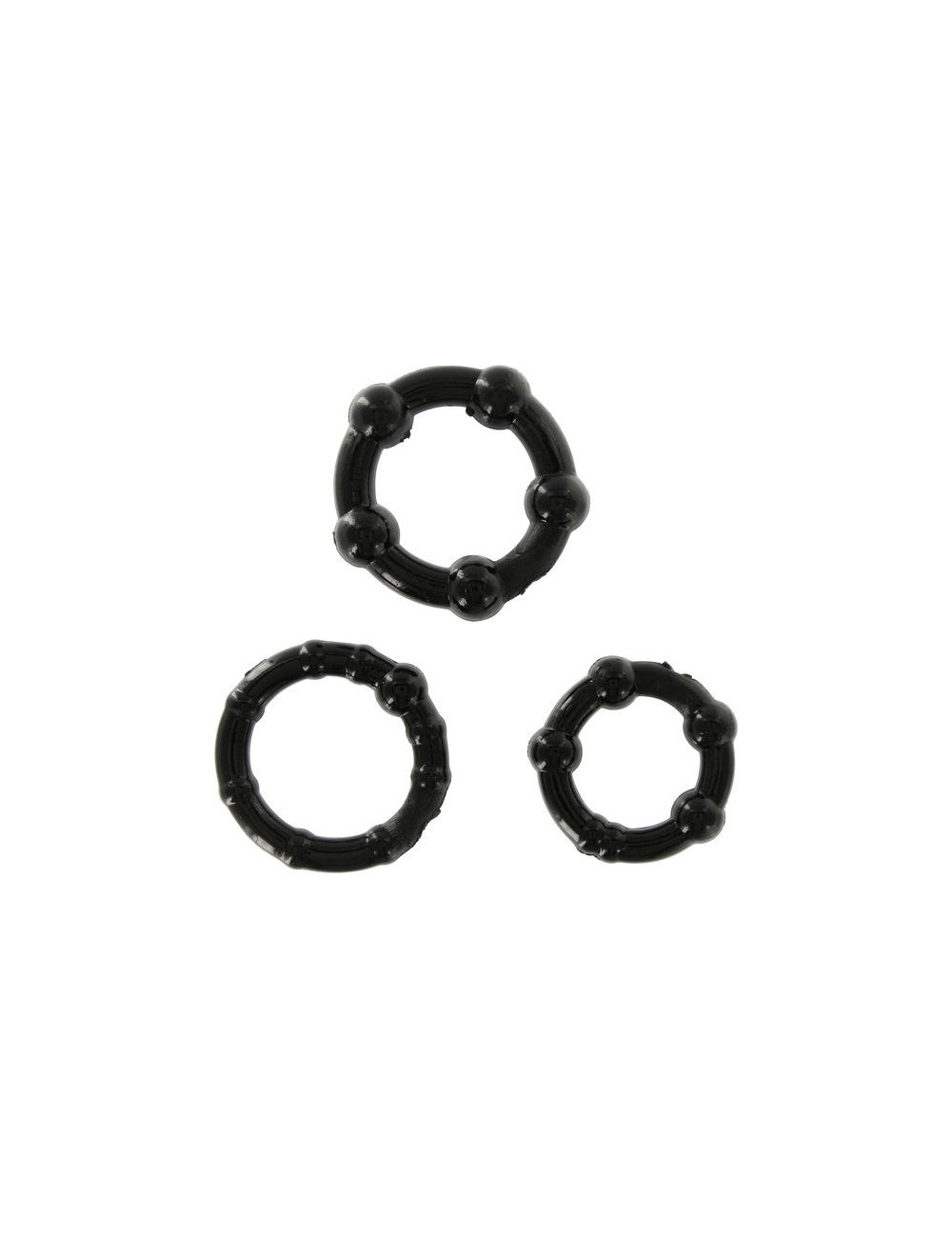 SEVENCREATIONS SET DE TROIS ANNEAUX PENIS NOIR SEVENCREATIONS SET DE TROIS ANNEAUX PENIS NOIR