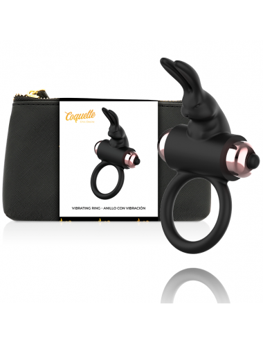 COQUETTE CHIC DESIRE COCKRING AVEC VIBRATEUR NOIR/ OR