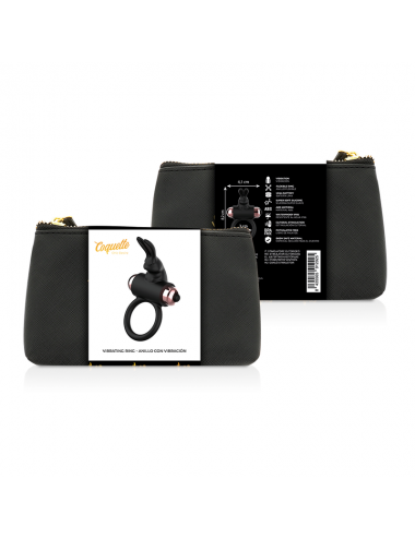 COQUETTE CHIC DESIRE COCKRING AVEC VIBRATEUR NOIR/ OR