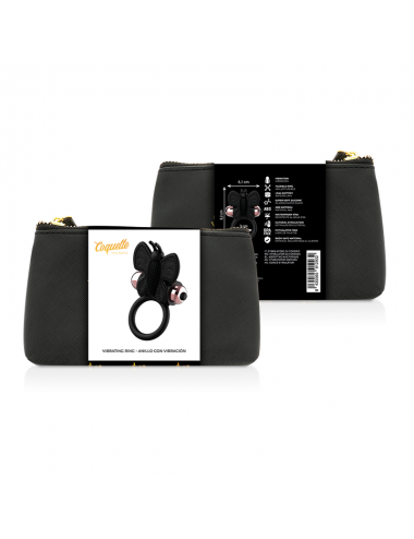 COQUETTE CHIC DESIRE COCKRING PAPILLON AVEC VIBRATEUR NOIR/ OR