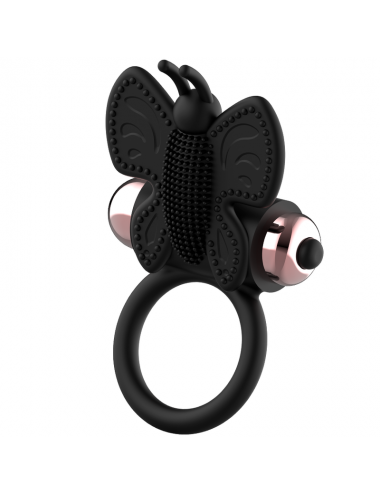 COQUETTE CHIC DESIRE COCKRING PAPILLON AVEC VIBRATEUR NOIR/ OR