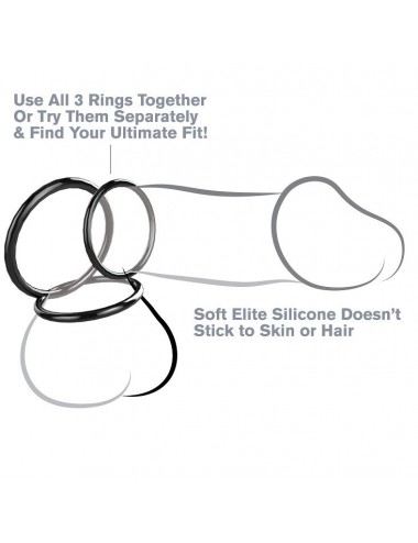 FANTASY C-RINGZ SILICONE 3 ANNEAUX STAMINA SET