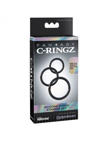 FANTASY C-RINGZ SILICONE 3 ANNEAUX STAMINA SET