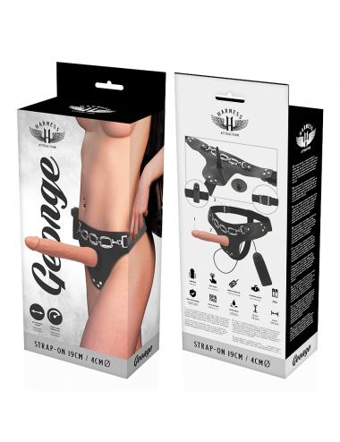 HARNESS ATTRACTION ÁRNES GEORGE REALISTICO VIBRADOR 19 X 4CM