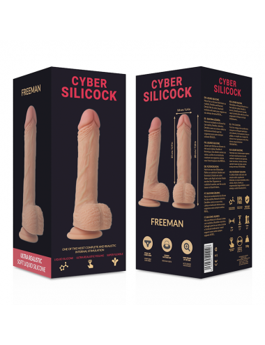 CYBER SILICOCK STRAP-ON FREEMAN SILICONE LIQUIDE AVEC 3 ANNEAUX OFFERTS