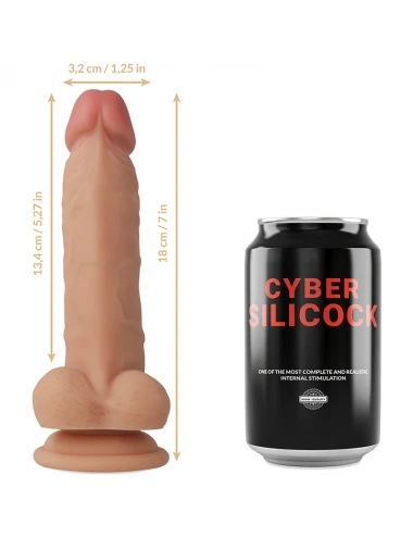CYBER SILICOCK STRAP-ON JUDE SILICONE LIQUIDE AVEC 3 ANNEAUX OFFERTS