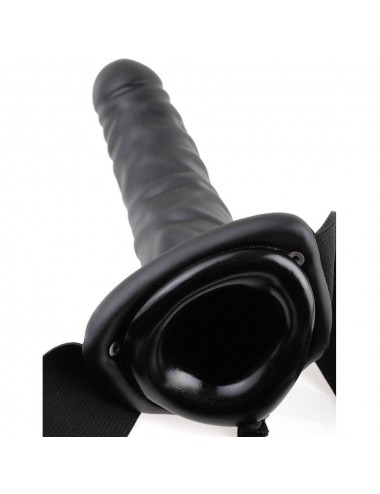 FETISH FANTASY 19 CM VIBRATING CREUX STRAP-ON NOIR