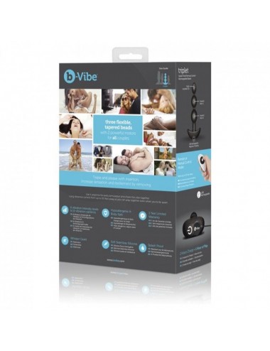 B-VIBE -TRIPLET ANAL CONTROL REMOTO BEADS NEGRO