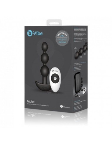 B-VIBE -TRIPLET ANAL CONTROL REMOTO BEADS NEGRO