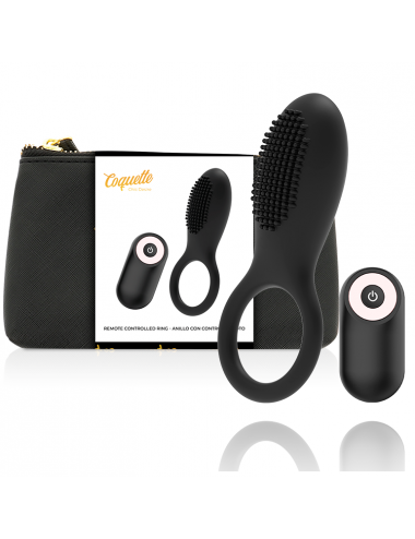 COQUETTE CHIC DESIRE COCKRING TÉLÉCOMMANDE RECHARGEABLE NOIR/ OR