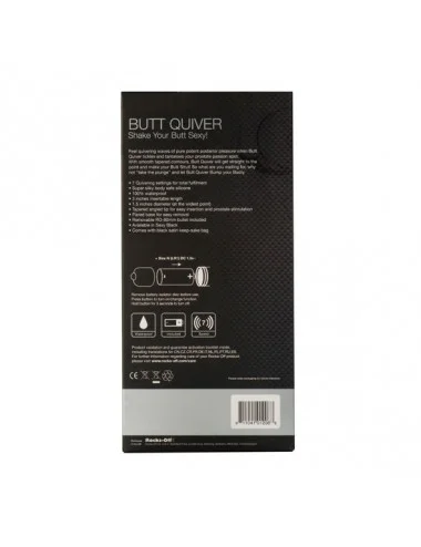 BUTT QUIVER ESTIMULATEUR ANAL 7 VITESSES NOIR.