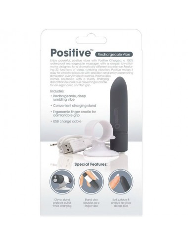 SCREAMING O MASSAGER RECHARGEABLE - POSITIF - GRIS
