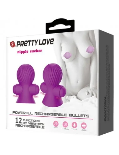 PRETTY LOVE ESTIMULADORES PEZONES 12M VIBRACIÓN LILA