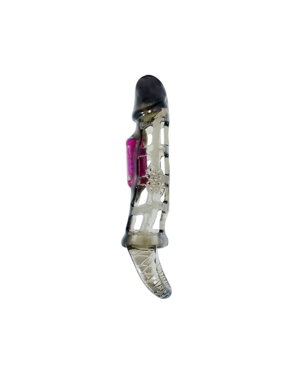 BAILE FUNDA EXTENSORA PENE CON VIBRACION Y STRAP 13.5 CM