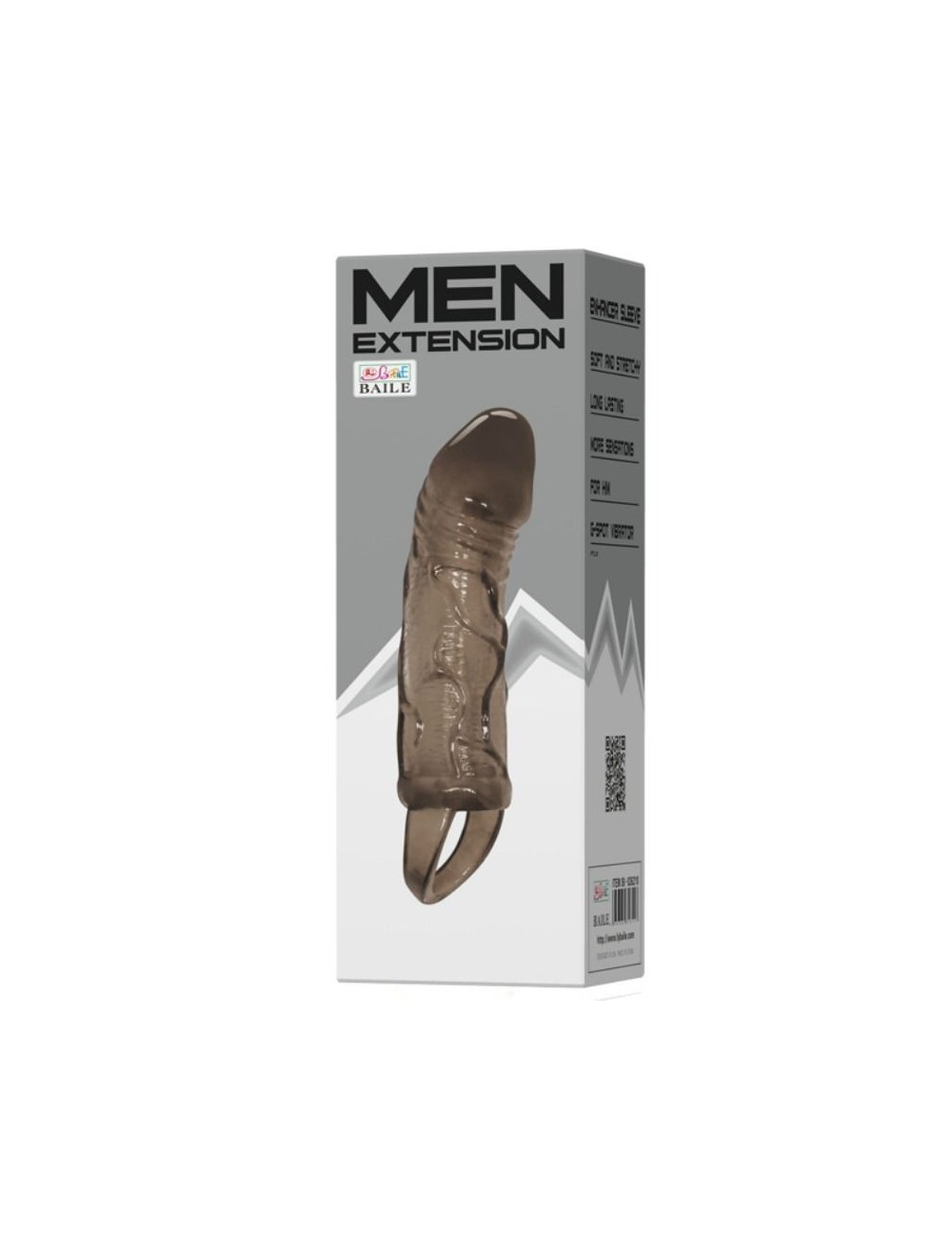 BAILE FUNDA EXTENSORA PENE CON STRAP PARA TESTICULOS NEGRO 13.5 CM