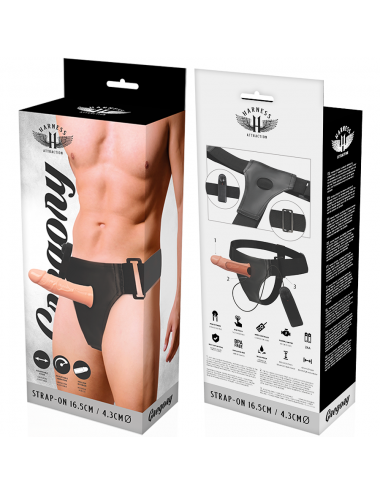 HARNESS ATTRACTION ÁRNES HUECO GREGORY CON VIBRADOR 16.5 X 4.3CM