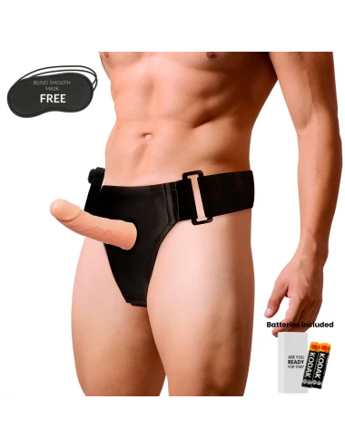 HARNESS ATTRACTION ÁRNES HUECO MARCOS  CON VIBRADOR 15 X 5 CM