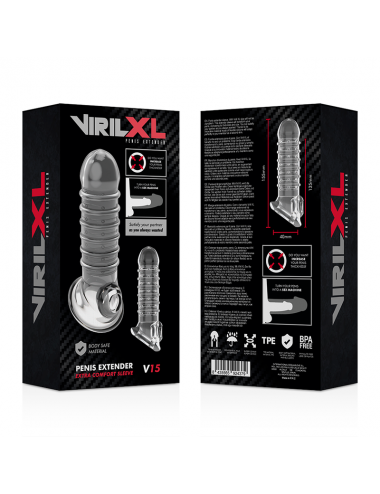 VIRILXL EXTENSION Y FUNDA  DE PENE  V15 TRANSPARENTE