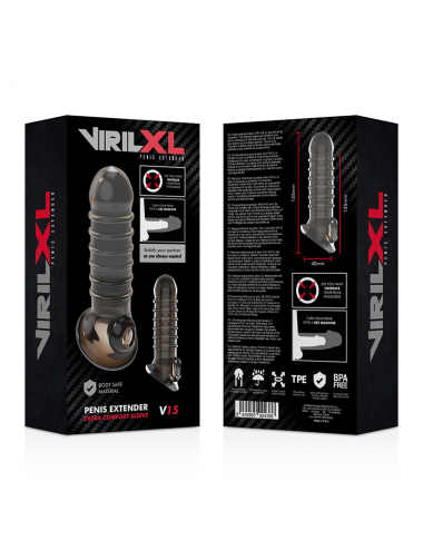 VIRILXL EXTENSION Y FUNDA  DE PENE  V15 NEGRO