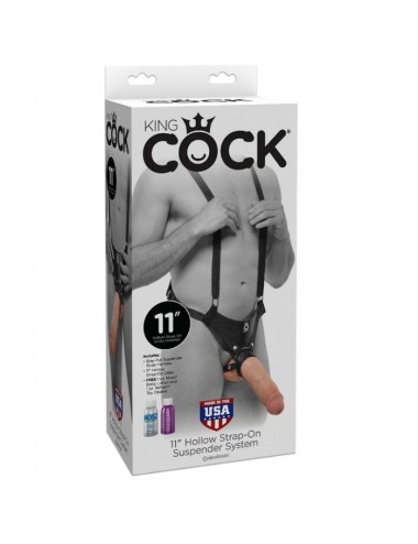 KING COCK SYSTÈME DE SUSPENSION CREUSES À SANGLES 28 CM - CHAIR