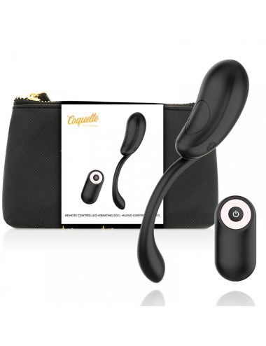 COQUETTE CHIC DESIRE OEUF VIBRANT TÉLÉCOMMANDE RECHARGEABLE NOIR/OR