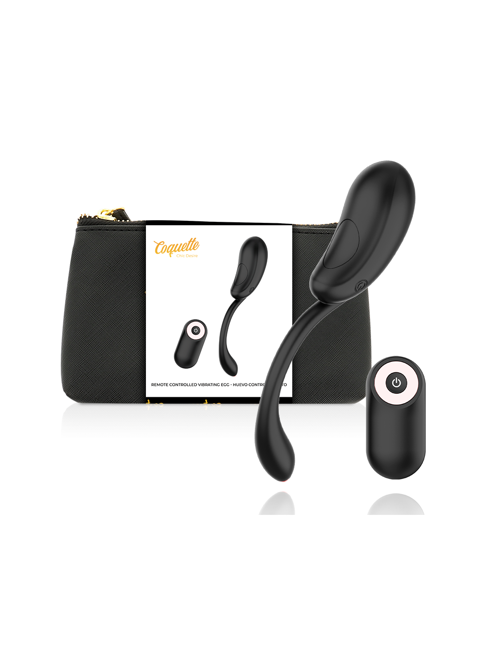 COQUETTE CHIC DESIRE OEUF VIBRANT TÉLÉCOMMANDE RECHARGEABLE NOIR/OR