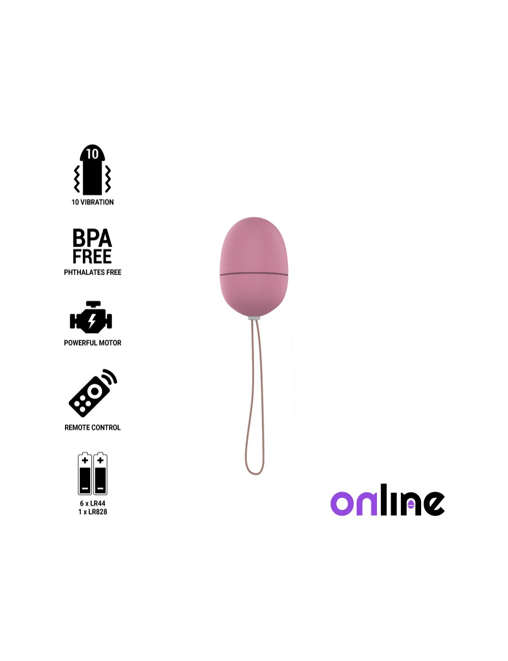 TÉLÉCOMMANDE EN LIGNE VIBRANT OEUFS S - ROSE