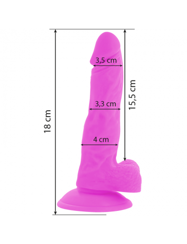 DIVERSIA DILDO VIBRANT FLEXIBLE 18 CM - VIOLET