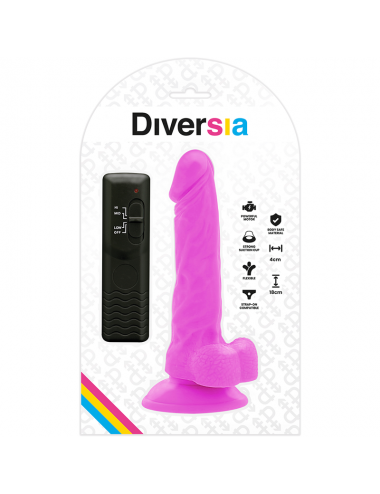 DIVERSIA DILDO VIBRANT FLEXIBLE 18 CM - VIOLET