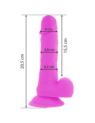 DIVERSIA DILDO VIBRANT FLEXIBLE 20,5 CM - VIOLET