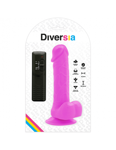 DIVERSIA DILDO VIBRANT FLEXIBLE 20,5 CM - VIOLET