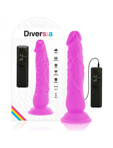 DIVERSIA DILDO VIBRANT FLEXIBLE 21 CM - VIOLET