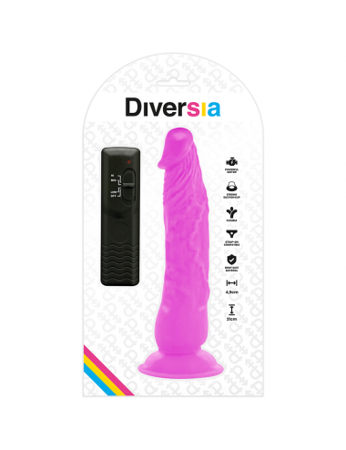 DIVERSIA DILDO VIBRANT FLEXIBLE 21 CM - VIOLET