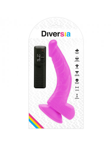 DIVERSIA DILDO VIBRANT FLEXIBLE 21,5 CM - VIOLET