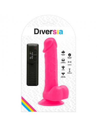 DIVERSIA DILDO VIBRANT FLEXIBLE 20,5 CM - ROSE