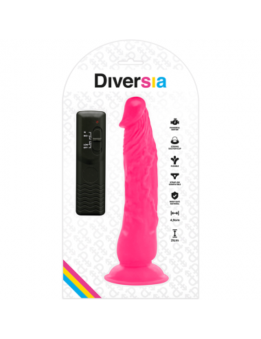 DIVERSIA DILDO VIBRANT FLEXIBLE 21 CM - ROSE