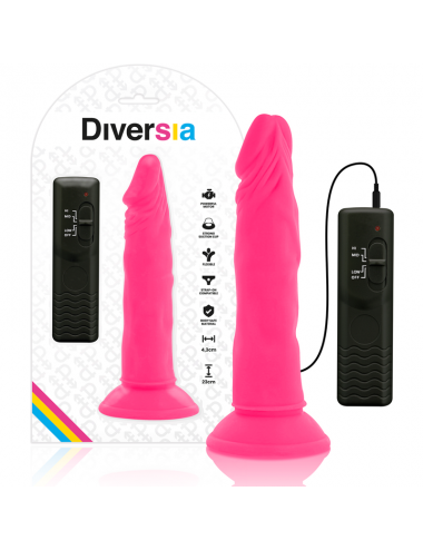 DIVERSIA DILDO VIBRANT FLEXIBLE 23 CM - ROSE