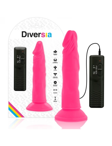 DIVERSIA DILDO VIBRANT FLEXIBLE 23 CM - ROSE