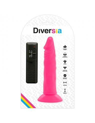 DIVERSIA DILDO VIBRANT FLEXIBLE 23 CM - ROSE