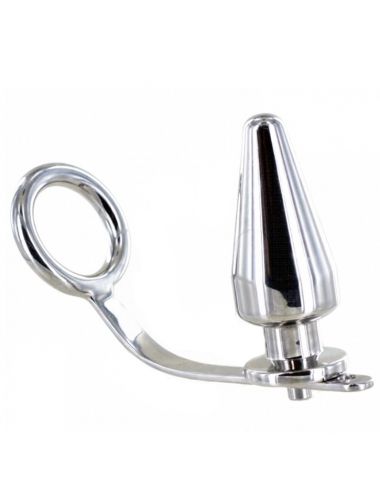 ANNEAU DE COCK METALHARD AVEC BOUCHON ANAL 45 X 45MM