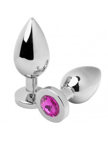 BOUCHON ANAL METALHARD DIAMANT ROSE MOYEN 7.62CM