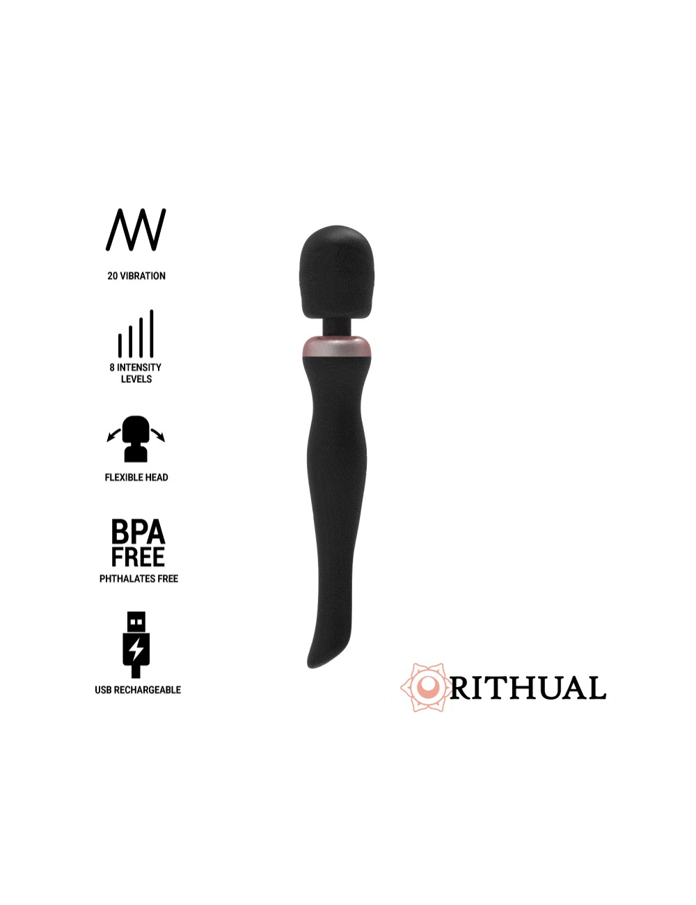 RITHUAL AKASHA WAND RECARGABLE POTENTE 2.0 NEGRO RITHUAL AKASHA WAND RECARGABLE POTENTE 2.0 NEGRO