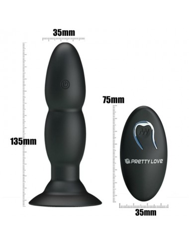 PRETTY LOVE PLUG VIBRADOR Y ROTACIÓN POR CONTROL REMOTO