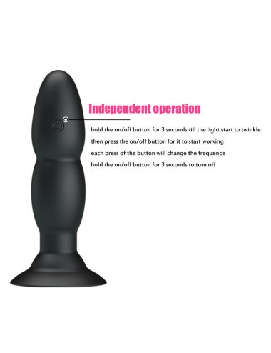 PRETTY LOVE PLUG VIBRADOR Y ROTACIÓN POR CONTROL REMOTO