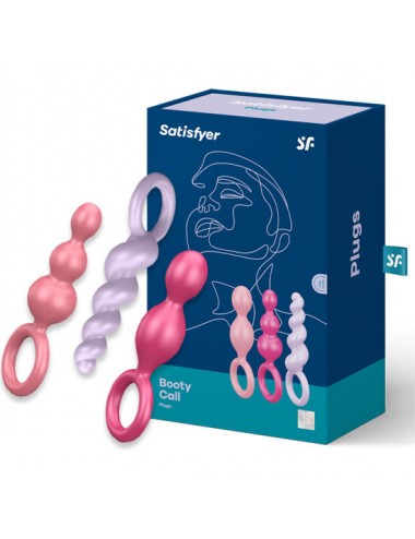 JEU DE BOUCHONS ANAL SATISFYER 3PCS TRICOLORE