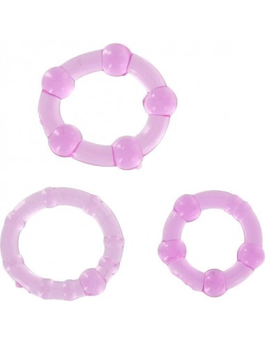 SEVENCREATIONS SET DE TROIS ANNEAUX PENIS LILAS