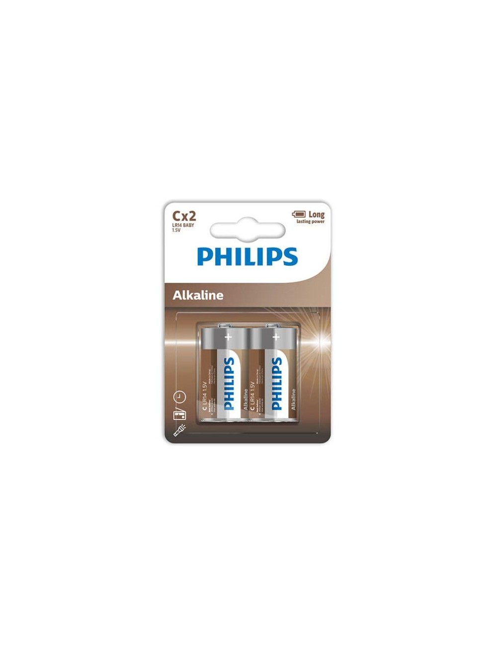 PHILIPS ALKALINE PILA C LR14 BLISTER*2